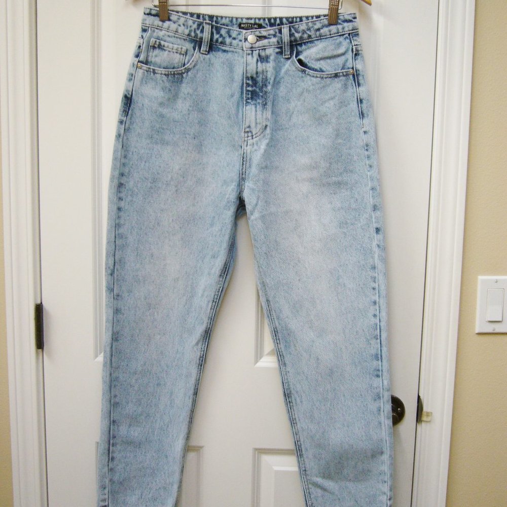 New Nasty Gal Acid Wash Mom Jeans